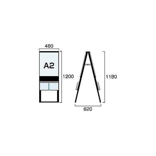 ブラックカタログケーススタンド看板