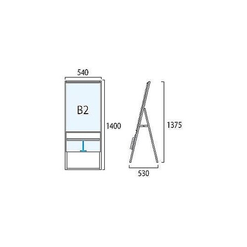 ブラックカタログケーススタンド看板