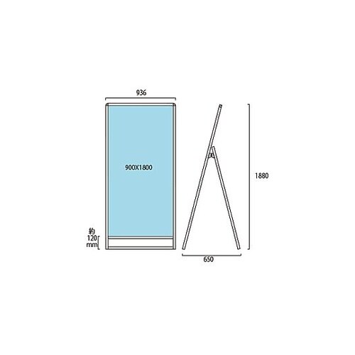 ブラックバリウススタンド看板 アルミ複合板