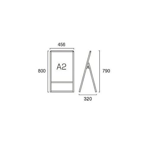 ブラックバリウススタンド看板LED