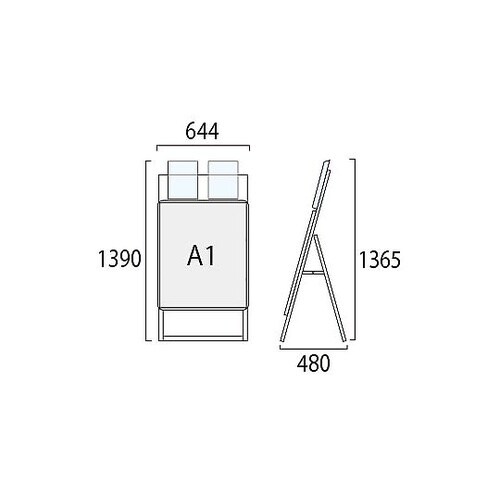 ポスターグリップスタンド看板カタログケース付(屋外用)