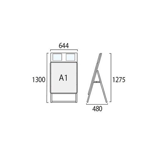 ポスターグリップスタンド看板カタログケース付(屋外用)