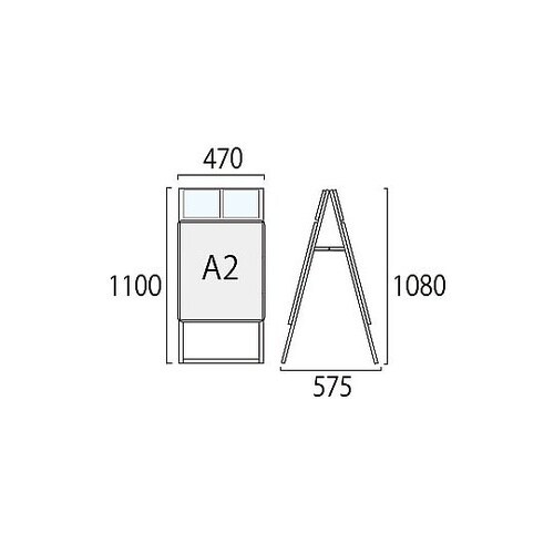 ポスターグリップスタンド看板カタログケース付(屋外用)