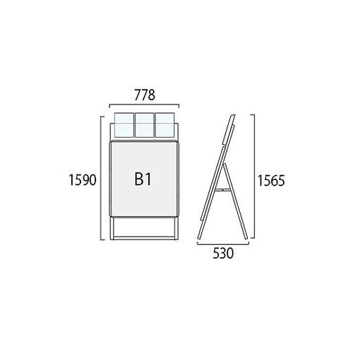 ポスターグリップスタンド看板カタログケース付(屋外用)