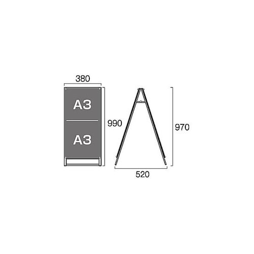 ポスター用スタンド看板マグネジ