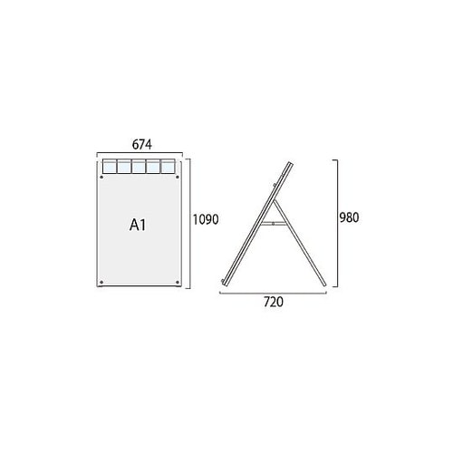 ポスター用スタンド看板マグネジ