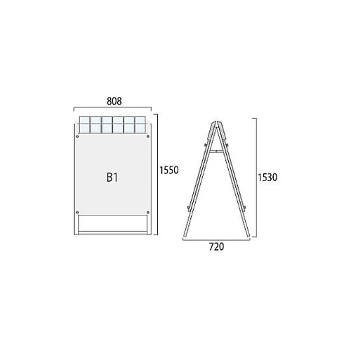 ポスター用スタンド看板マグネジ