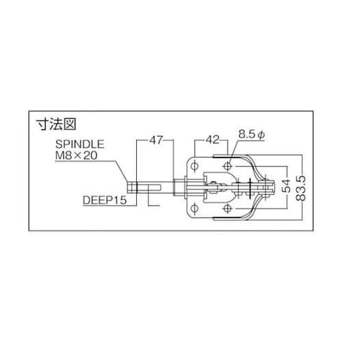 押し引き兼用トグルクランプ 横押し型トグルクランプ