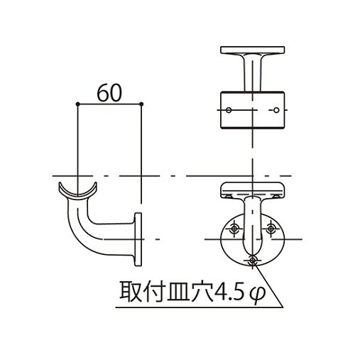 SKーBFーTB1000 BL壁付手摺