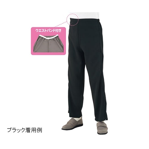 紳士脇全開ニットパンツ グレー 3L 3