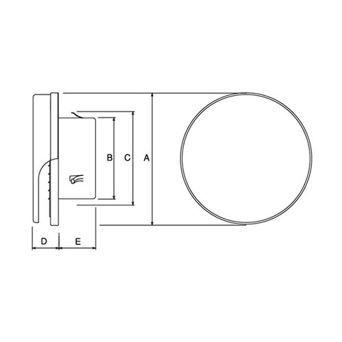 ステンレス換気用ガラリ(外壁用)フラット