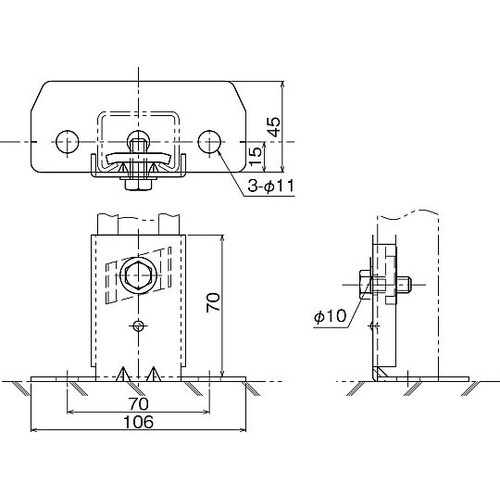 配管システムベース金具ステン