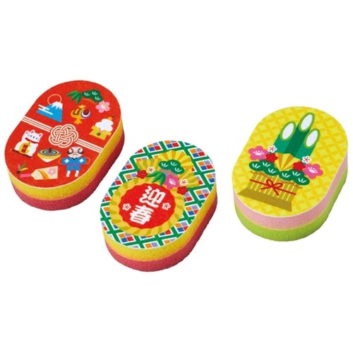 お正月キッチンスポンジ