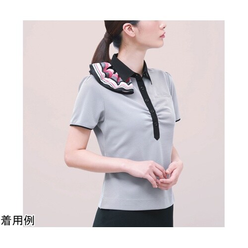 ENJOY ミニスカーフ付ポロシャツ COOL BIRDS EYE