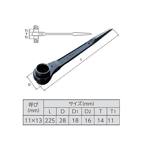 両口ラチェットレンチ