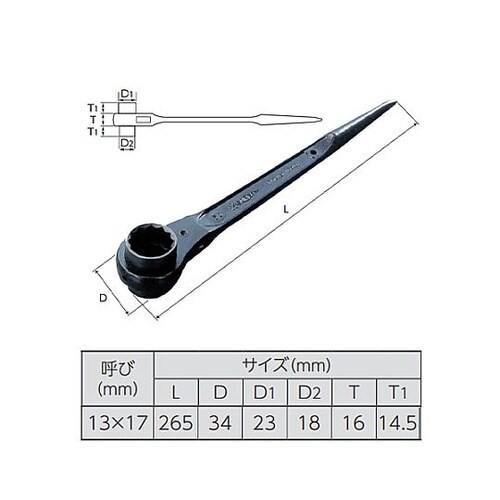 両口ラチェットレンチ