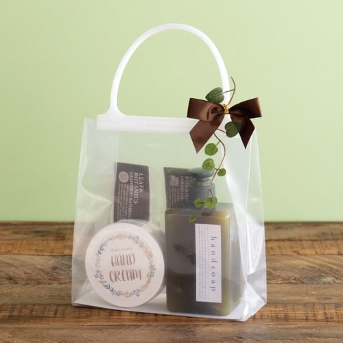 無地ハンドル付クリアギフトバッグ