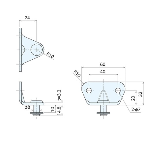 ガススプリング 取付ブラケット