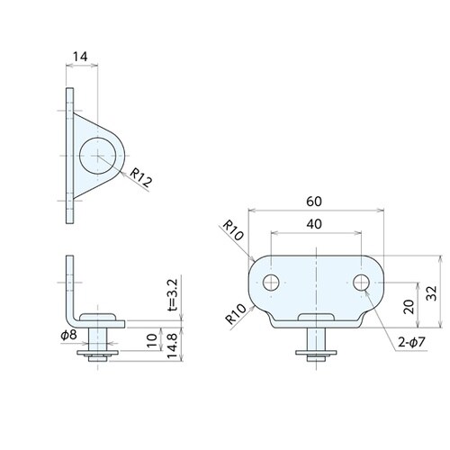 ガススプリング 取付ブラケット