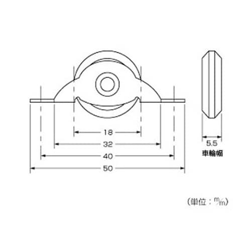 Vレール戸車V型