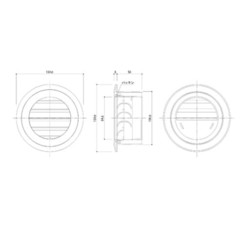丸型ガラリ・レジスター