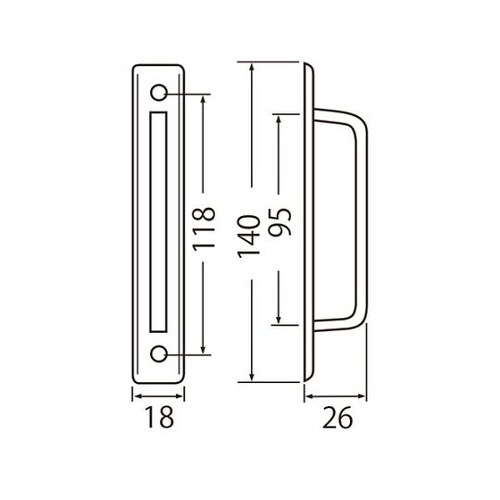 角100番座付取手