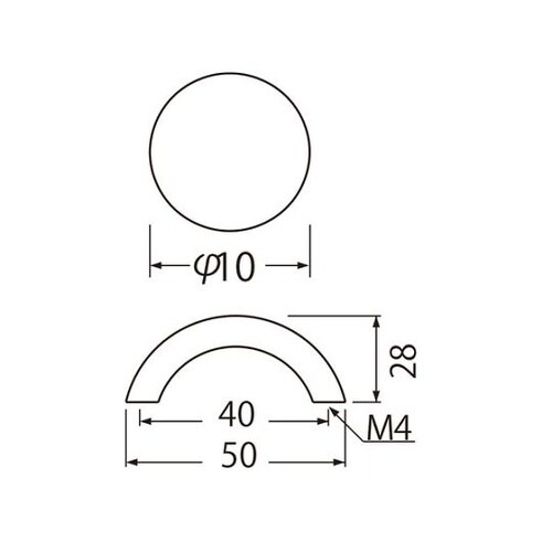 HBー13 丸棒半月ハンドル