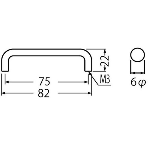 HZー100B丸棒ハンドル裏ビス