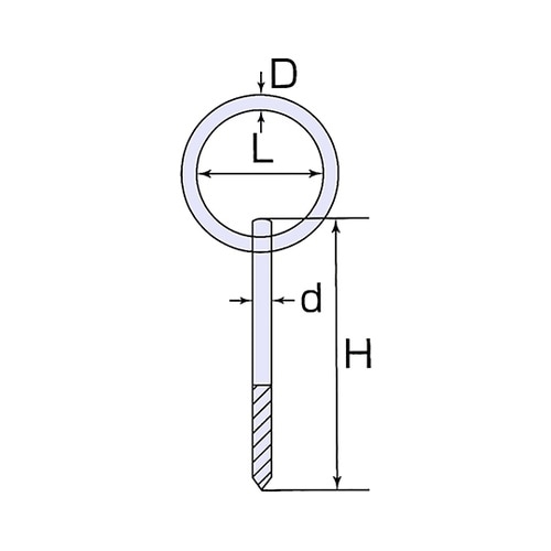 ステンレス 丸カンスクリュー