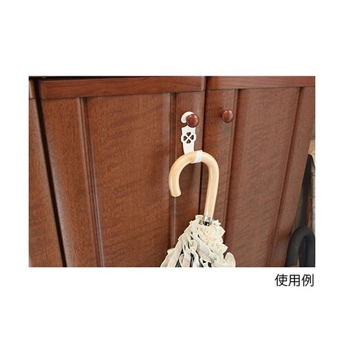 簡単に取り付けできて便利! 取手つまみに+フック