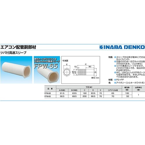 ツバ付貫通スリーブ