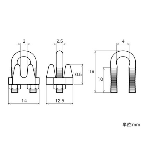 ステンレス ワイヤークリップ