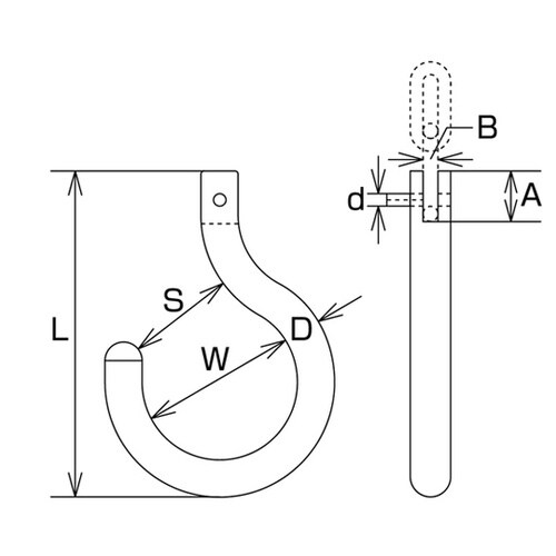 ステンレス チェーンフック