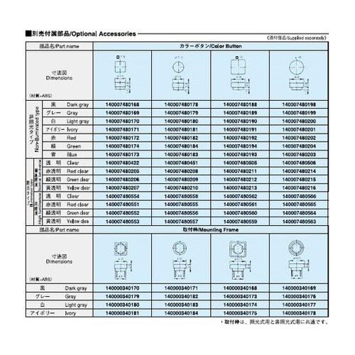 押しボタンスイッチ角7.5ボタン