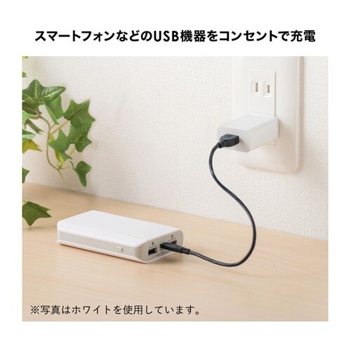 USB充電器(1A・ブラック)