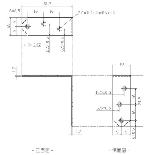 ブロンズ隅金 金折