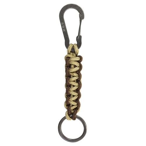 ツートンCキーリング カーキ&ブラウン