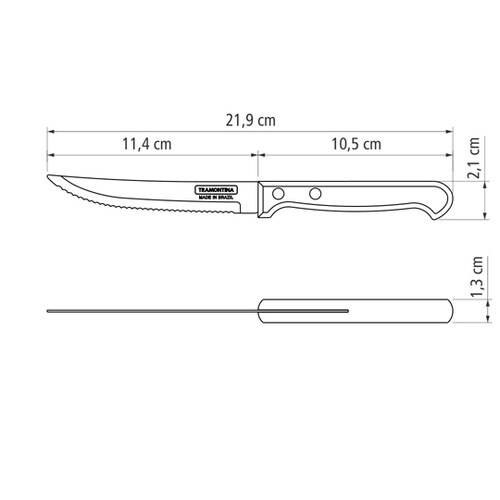 ステーキナイフ 22cm ポリウッドプラス