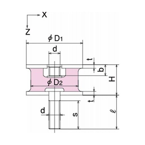 丸形防振ゴム(片側ナット埋込形) RA形