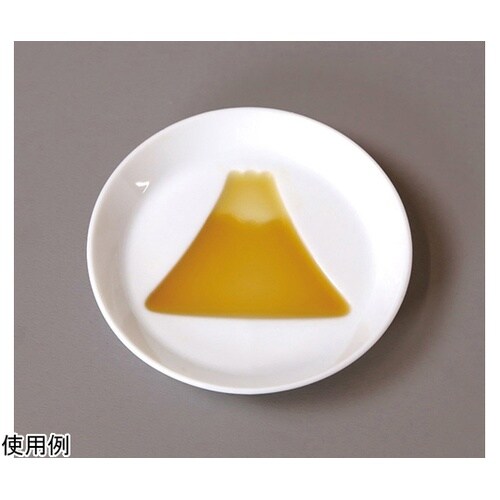 白磁・絵柄入醤油皿