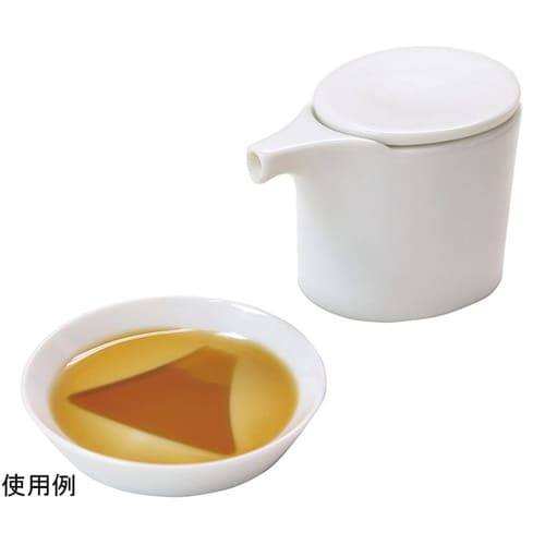 白磁・絵柄入醤油皿