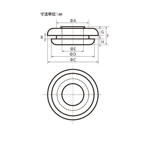 配線穴カバー 膜付きグロメット