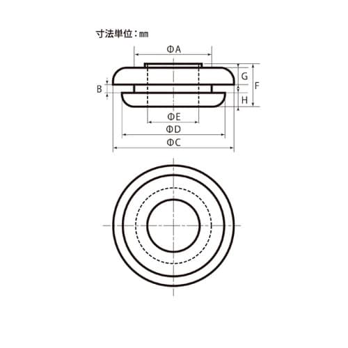 配線穴カバー 膜付きグロメット