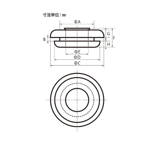 配線穴カバー 膜付きグロメット