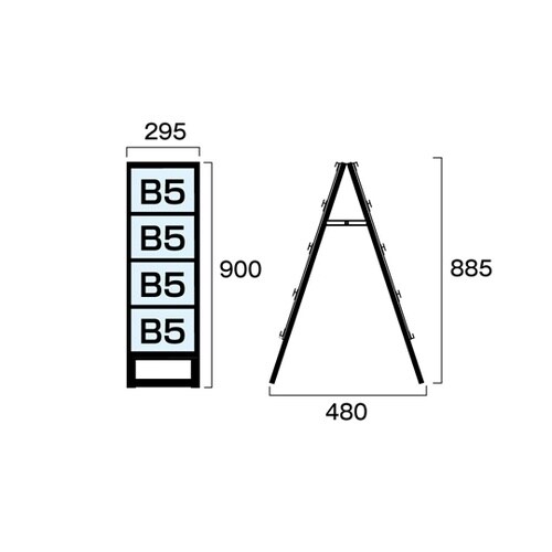 ブラックカードケーススタンド看板
