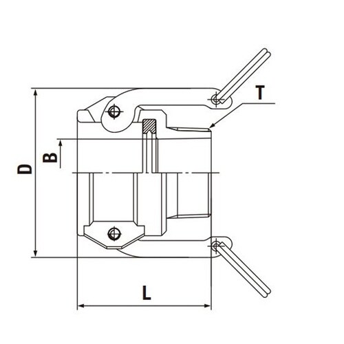 レバーロックカプラ(ソケット)アルミニウ