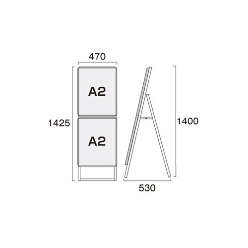 ポスターグリップスタンド看板コンビ