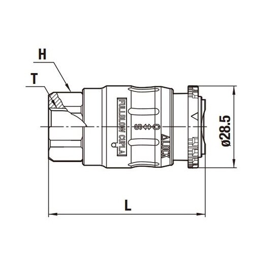 フルブローカプラ(ソケット)アルミニウム