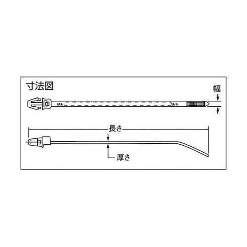 押し込みタイプナイロン結束バンド