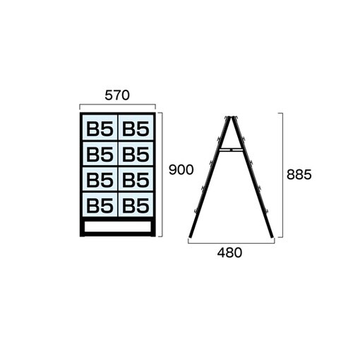 ブラックカードケーススタンド看板